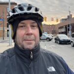 Calin Sferdean wearing a bike helmet